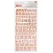 American Crafts Thickers Stickers 5.5"X11" 223/Pkg-Memo Alpha/Rose Gold Foiled Chipboard
